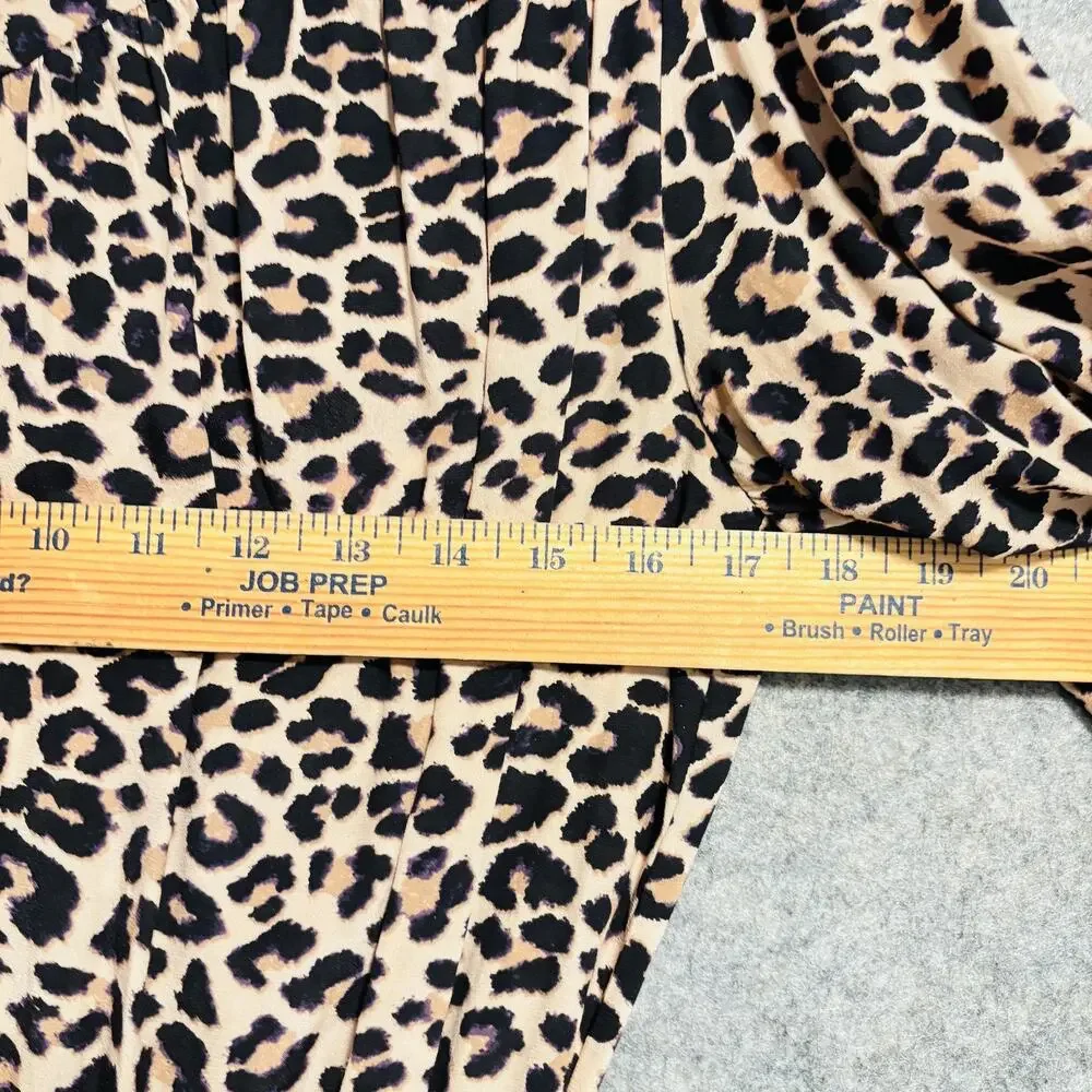 Zadig & Voltaire Dress Womens Size Small Leopard Rooka Print Leo Tiered Ruffle